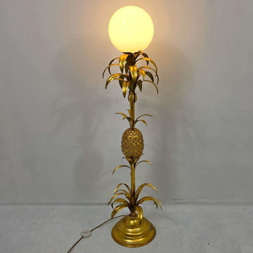 Hans Kögl pineapple lamp 1960s/ Gilded milk glass