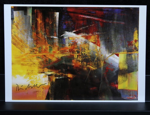 Claudius (1986) de Gerhard Richter - Carte postale signée à la main 158/5000
