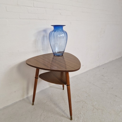 Jolie table d'appoint vintage marron années 70