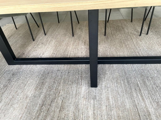 Steel dining table base 'Louise' by Table du Sud