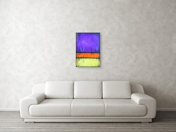 Image 1 of Original minimalist abstract modern painting on stretched canvas.