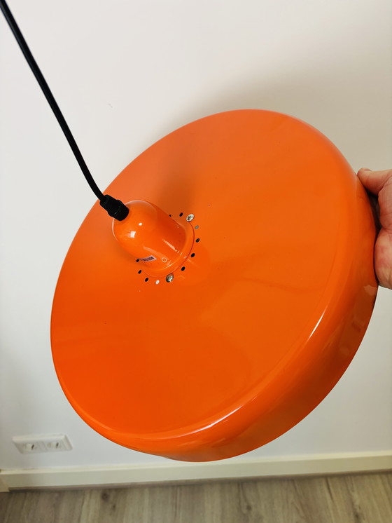Image 1 of lampada a sospensione arancione a più livelli, design danese anni '70