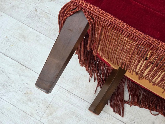 1970er, Dänischer Hochlehner Sessel, Möbelvelours, Eschenholzbeine – Velvet, Wood (photo 2 of 16)