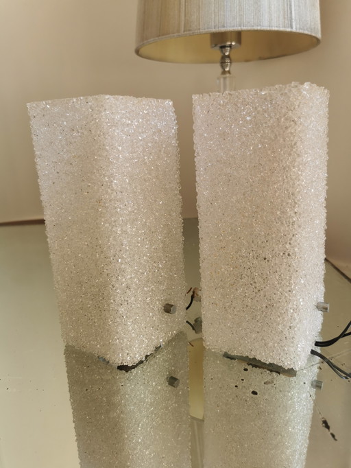 Par de apliques de pared de plexiglás de los años 60