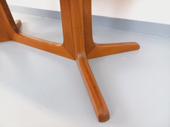 Image 1 of Vintage Baumann oval teak dining table from the 1960s/70s with extensions