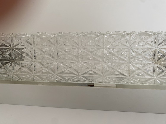 Image 1 of Lampada da parete vintage in cristallo e vetro ghiacciato, 1960