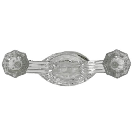 Image 1 of Vintage kristallen Rossi Bohemia kandelaar geslepen loodkristal 1930's