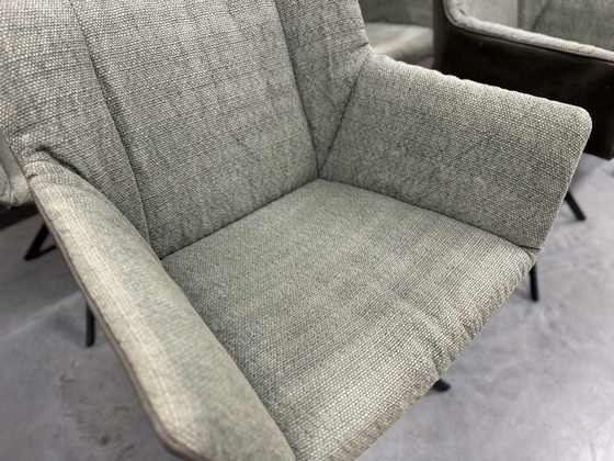 Image 1 of 6 Label Gustav Jr Swivel Dining Chairs Green