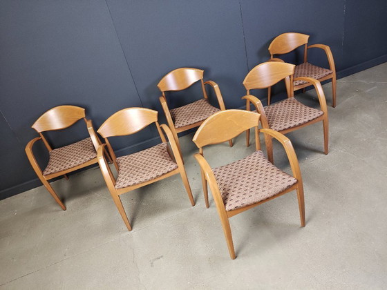 Image 1 of Vintage spanish wooden  armchairs, 1990s set of 6