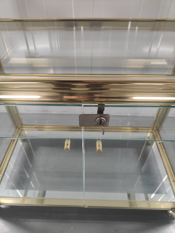 Image 1 of Table Chariot de Bar Français Or Chrome Paris par Pierre Vandel 1960s