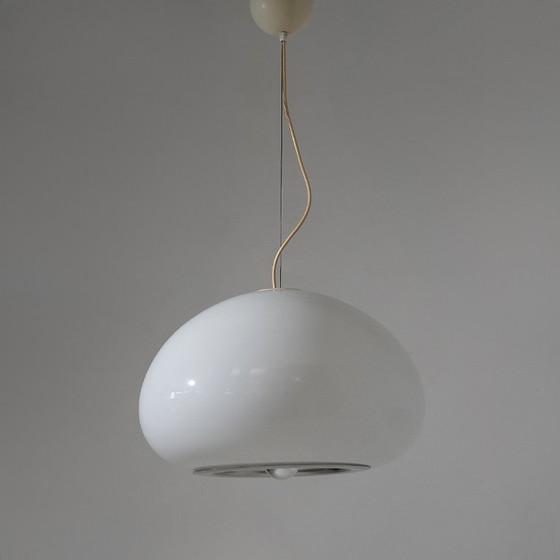 Image 1 of Lustre « Noir et Blanc » des frères Castiglioni pour Flos, années 1960