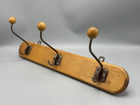 Image 1 of Retro Mid - Century Coat Rack - Authentic & Characterful