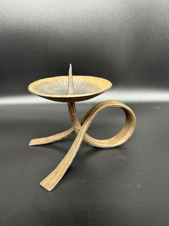 Image 1 of candelabro brutalista in ferro battuto