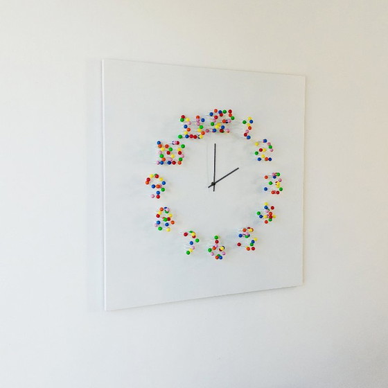 "MOCAP"(discodip) Orologio da parete illusionistico / scultura da parete – JAN PAUL, Metallo, Plastica, Modern (photo 7 of 9)