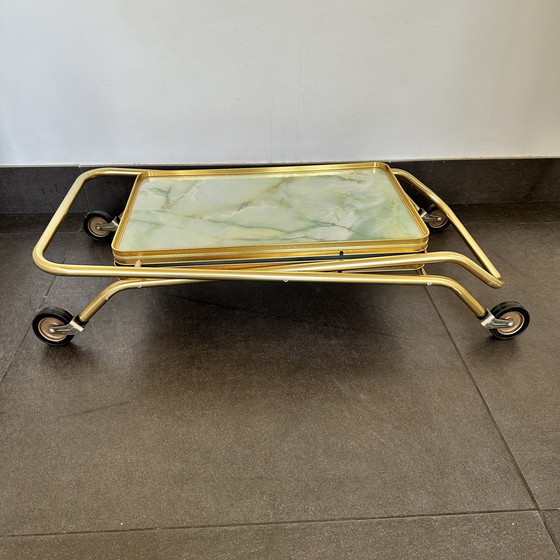 Image 1 of Vintage folding bar cart / serving trolley – 1970s