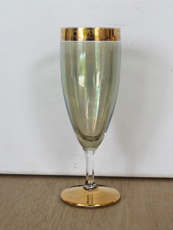 Image 1 of Set di 5 calici da champagne italiani, vintage anni '60