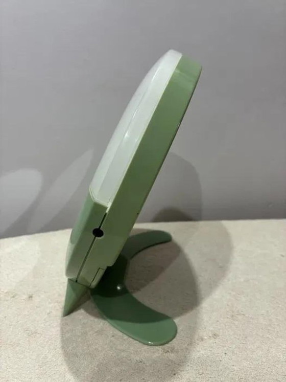 Feliciani Specchio da Trucco Illuminato Anni '90 Design Italiano Space Age, Plastica, Verde, 1990 (foto 5 di 6)