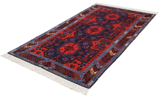 Origineel Kazachs-Russisch wollen tapijt, antiek, 230 x 135 cm