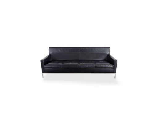 Canapé Zanotta original, canapé design italien, cuir, noir