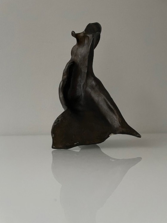 Image 1 of Expressive sculpture figure in the wind - futuristic