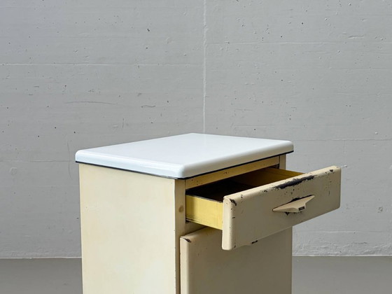 Image 1 of Industrial steel sheet chest of drawers by R. Daurat, France, 1950s