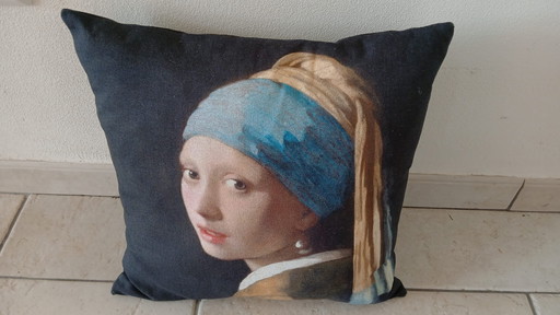 Coussin décoratif Vermeer Fille lisant une lettre à la fenêtre Nouveau