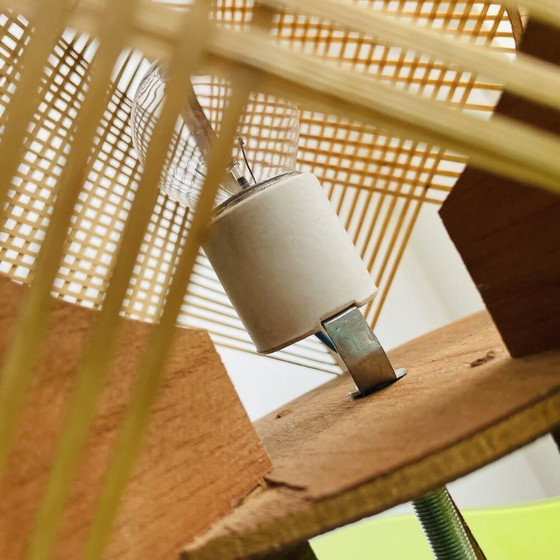 Image 1 of Portuguese mid century sculptural wooden table lamp, 1960s