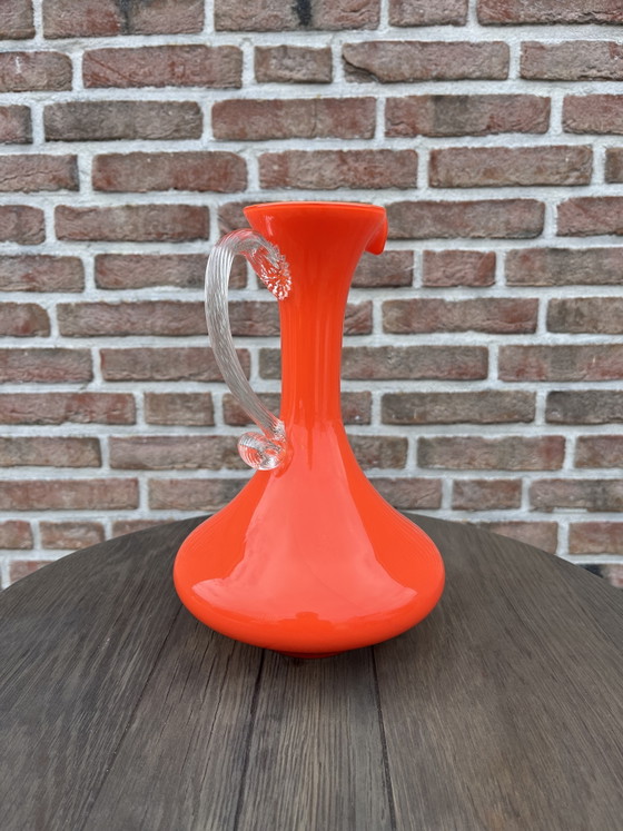 Vintage Orange 1970s Murano Vase – Glass & Decanter, Glass (photo 3 of 7)