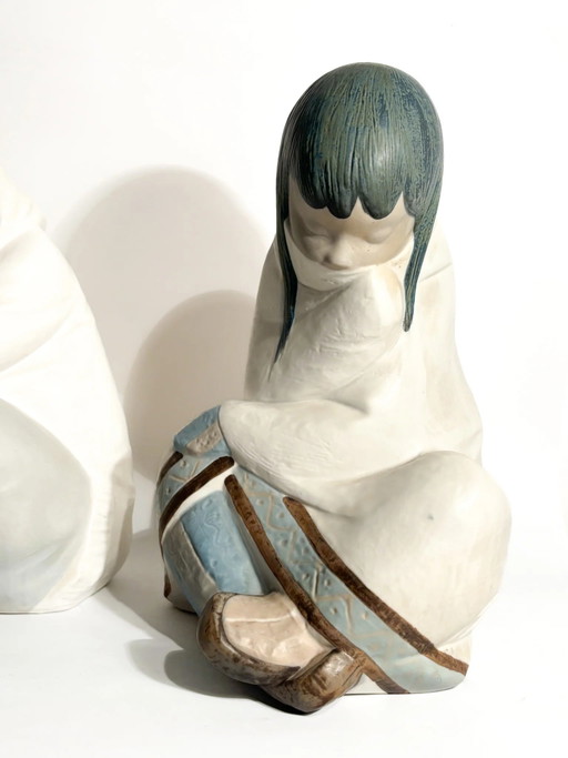 Escultura esquimal de gres de Juan Huerta para Lladró, años 90 – beeldhouwkunst (photo 2 of 19)