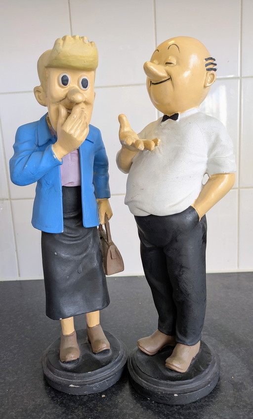 Grandi figurine Suske e Wiske – Sidonia e Lambik – 36 cm – set