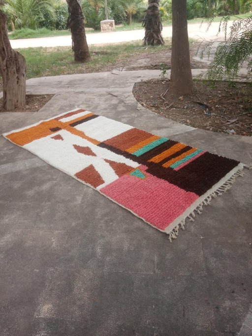 Tapis berbères veelkleurige en laine 200cmx100cm