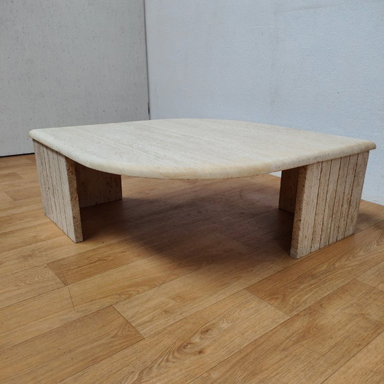 Image 1 of Vintage Mid-Century Travertine Coffee Table