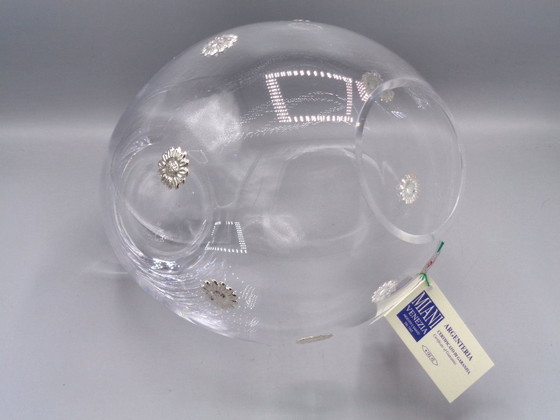 Image 1 of Glass Vase with 925 Silver Flowers