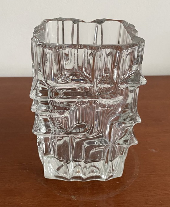 Image 1 of Sklo Union – Brutalistische Glasvase, Design aus den 1960er Jahren, Vladislav Urban
