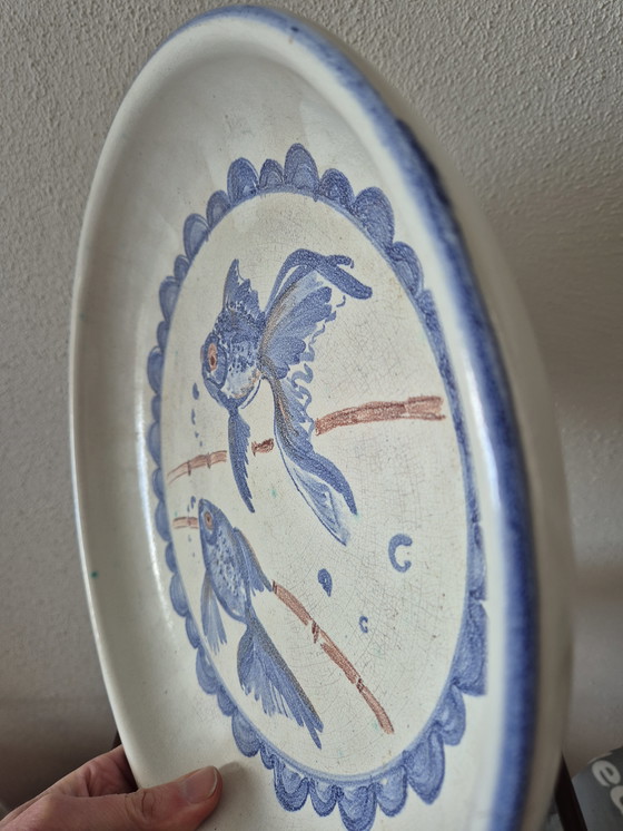 Image 1 of Chris Lanooy Plato de pared con decoración de peces