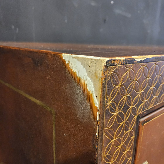 Image 1 of Mobile cinese rosso vintage uccelli, fiori / mobile bohémien / mobile orientale / mobile cinese rosso