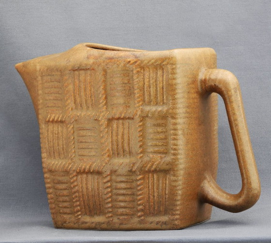 Brocca Vintage Mid Century Stile Bauhaus Barware C1950 Francia, Stoviglie, Ceramica, Giallo (foto 3 di 9)