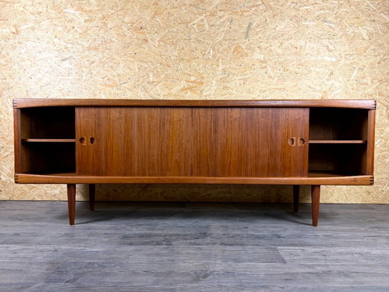 Image 1 of Teakhouten dressoir/credenza uit de jaren 60/70 van H.W. Klein Bramin, Deens modern design.