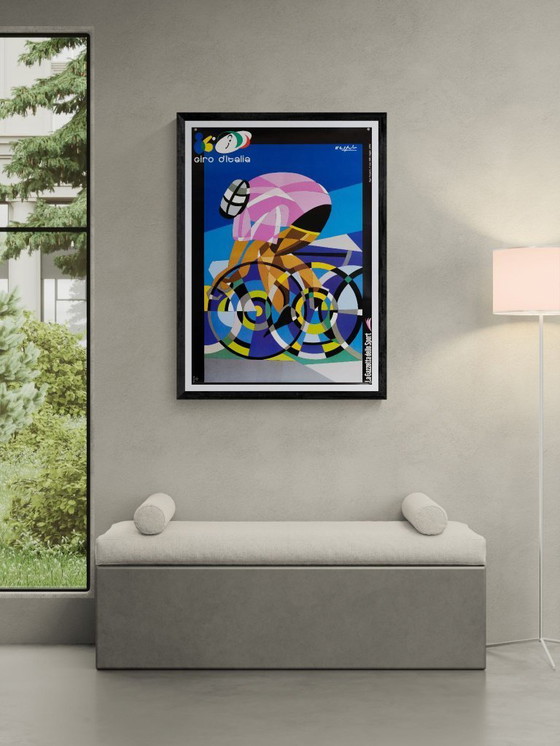 Image 1 of 86e Giro d'Italia – 2002 – Originele vintage wielerposter van Ugo Nespolo – Italiaanse popart – 97x68 cm