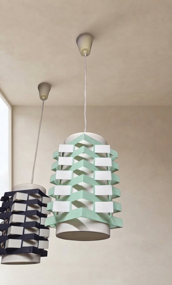 Pair of Rare Vintage Table Lamp, Sculptural Metal Design, 1970s, 20 x 85 cm (photo 4 of 12)