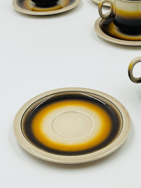 Set aus 4 Tassen und Untertassen von Iceland - Boch Belgien – Boch Frères, Geschirr, Ceramic (photo 10 of 13)
