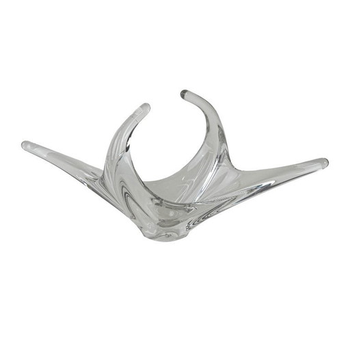 Glass platter, Space Age, 1960s, made in Italy