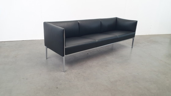 Image 1 of Asienta Design Sofa 3Z Black Leather Wilkhahn Jehs & Laub 2019