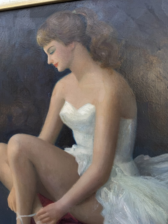 Image 1 of Oil painting on canvas, dancer Joan Mayor