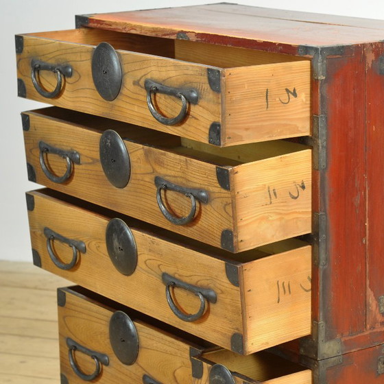 Japanese Tansu chest of drawers, circa 1870, Iron, Wood, Black (photo 5 of 18)