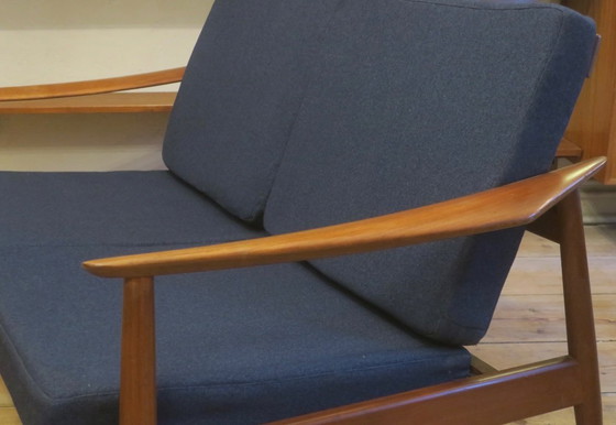 Image 1 of Arne Vodder für France und Sohn FD 164 2-Sitzer Teak Sofa, Dänemark 1960er Jahre