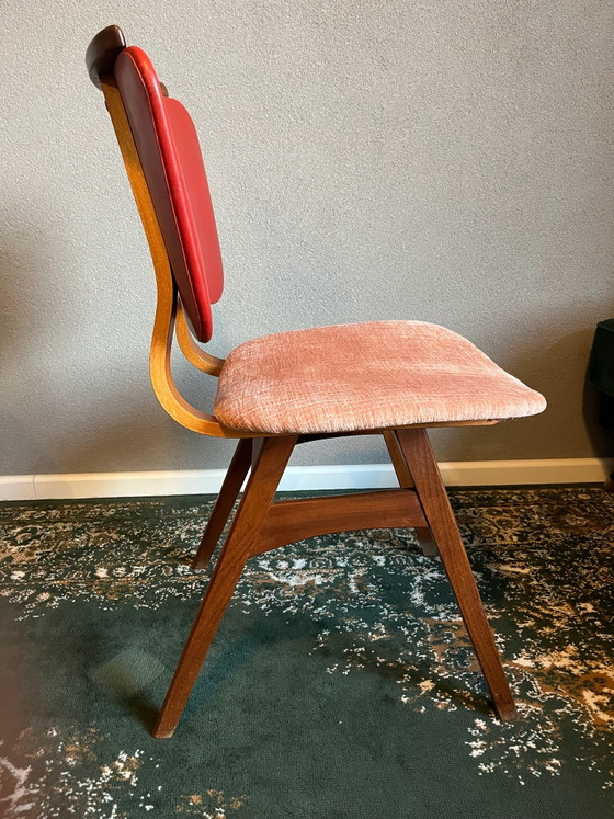 Sedie retrò vintage, Sedie da pranzo, Tessile, Legno, Marrone (foto 2 di 5)