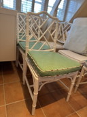 Ensemble de 6 chaises de salle à manger vintage Chippendale en faux bambou « Jonathan Adler »