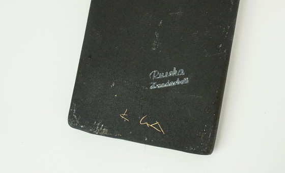 Image 1 of 1950s WALL TILE ruscha keramik with sailboat decor model 734/0