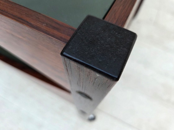 1970s, Danish design by Kristian Vedel. Side table model "Modus", teak wood. – Metal (photo 8 of 15)